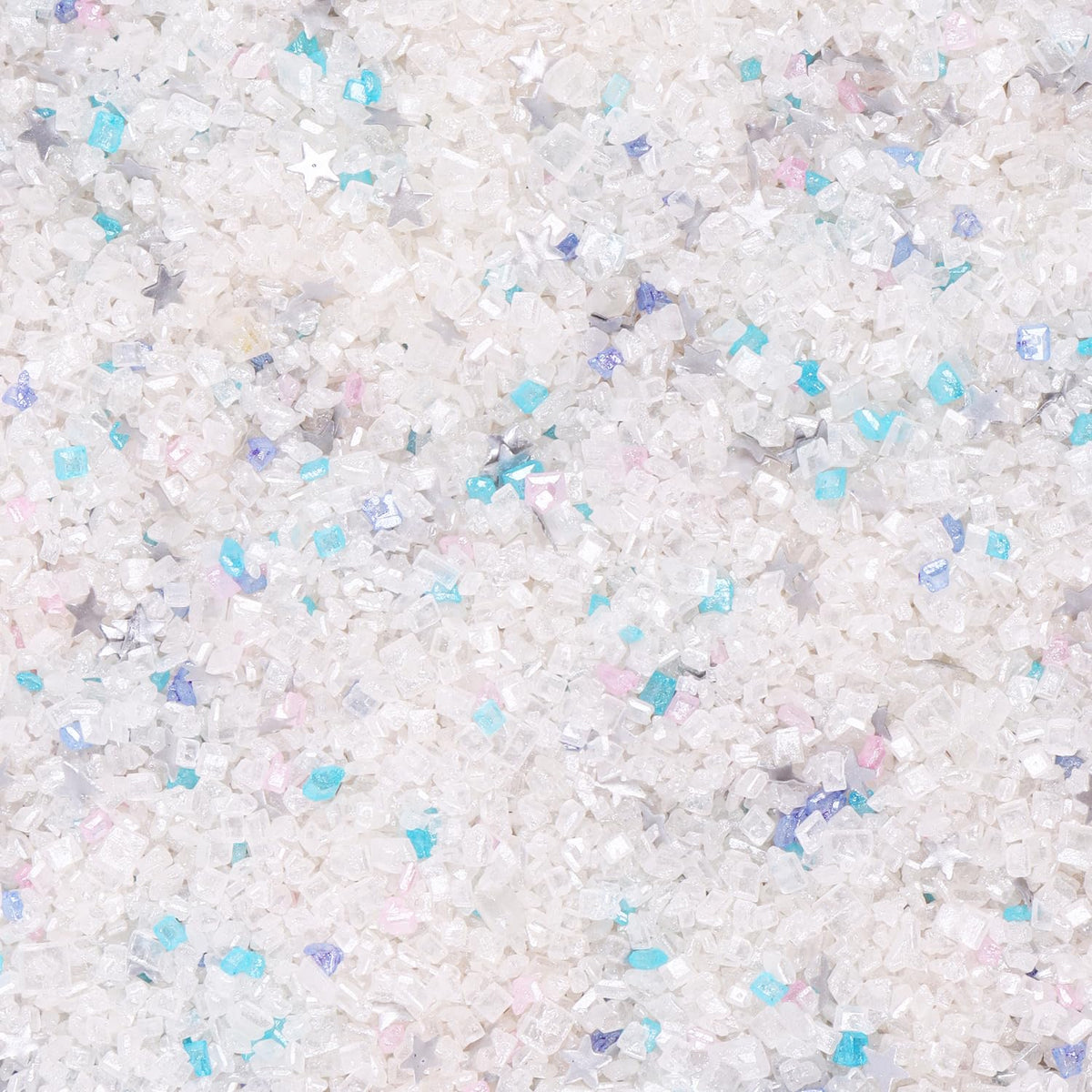 White Sanding Sugar Edible Silver Glitter Stars Mix, Edible Sugar Sprinkles for Cake Decorating, Sparkling Edible Sanding Sugar for Cupcake Toppers Cookie Decorations For Wedding Party Celebrations 3.5oz (mermaid)