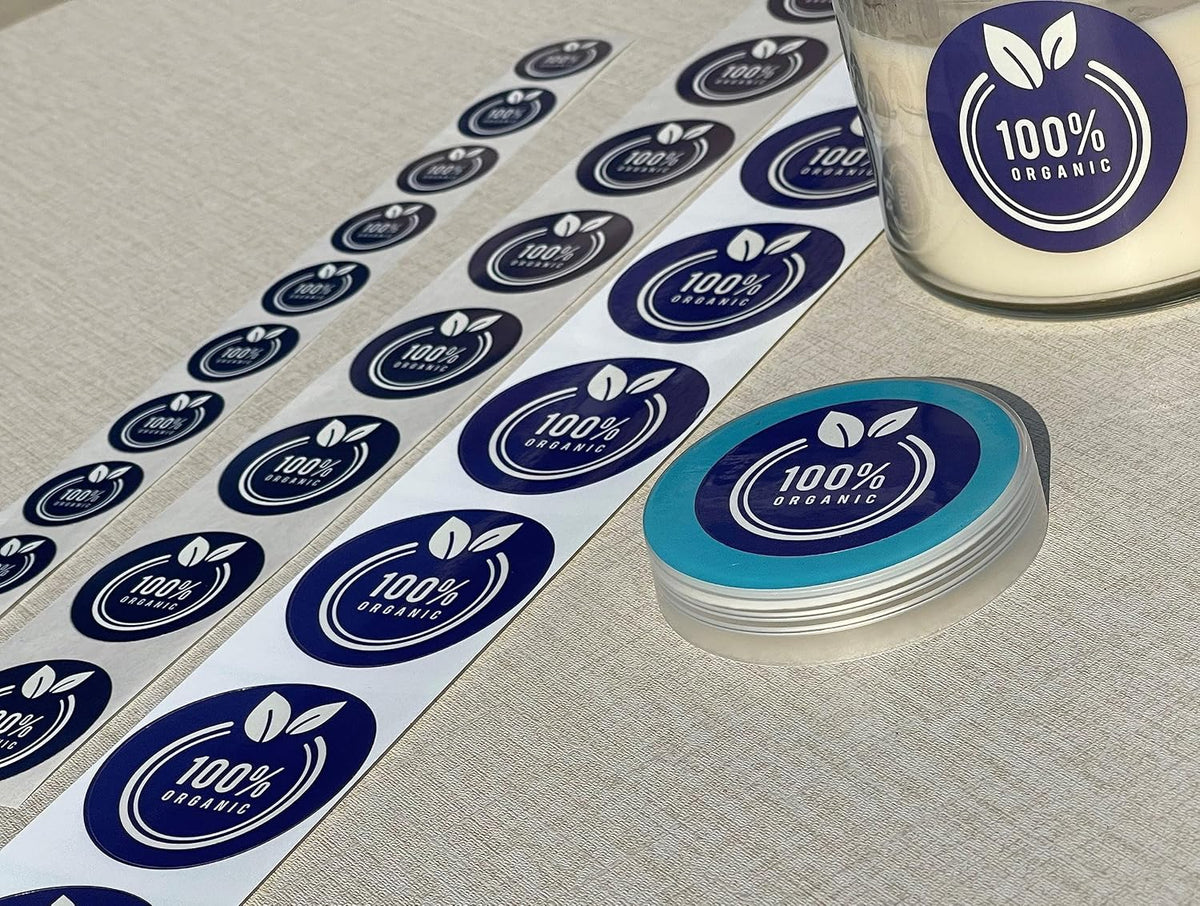 Custom Stickers Label Rolls, Build Your Own Stickers/Labels Any Design Premium Gloss BOPP Custom Sticker, Personalized Stickers for Business Logo, Custom Printed Sticker Labels 50+