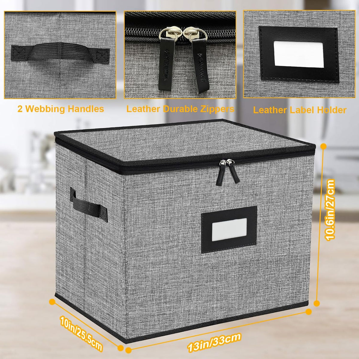 Champagne Flute Storage Box,Quilted Stemware Storage Box Hard Shell,Stackable Champagne Glass Container,Wine Glass, Crystal Glassware, Drinkware Case for Moving Transport(Grey)