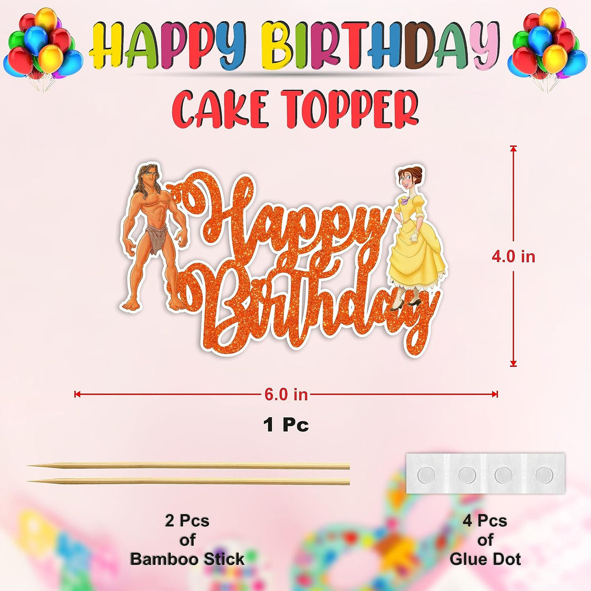 Seyal® Tarzn Happy Birthday Cake Topper