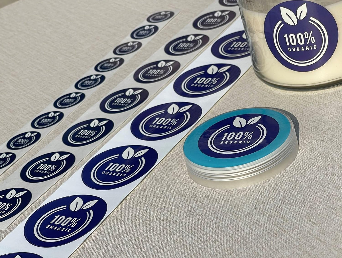 Custom Stickers Label Rolls, Build Your Own Stickers/Labels Any Design Premium Gloss BOPP Custom Sticker, Personalized Stickers for Business Logo, Custom Printed Sticker Labels 50+ (2.5 Inch Square)