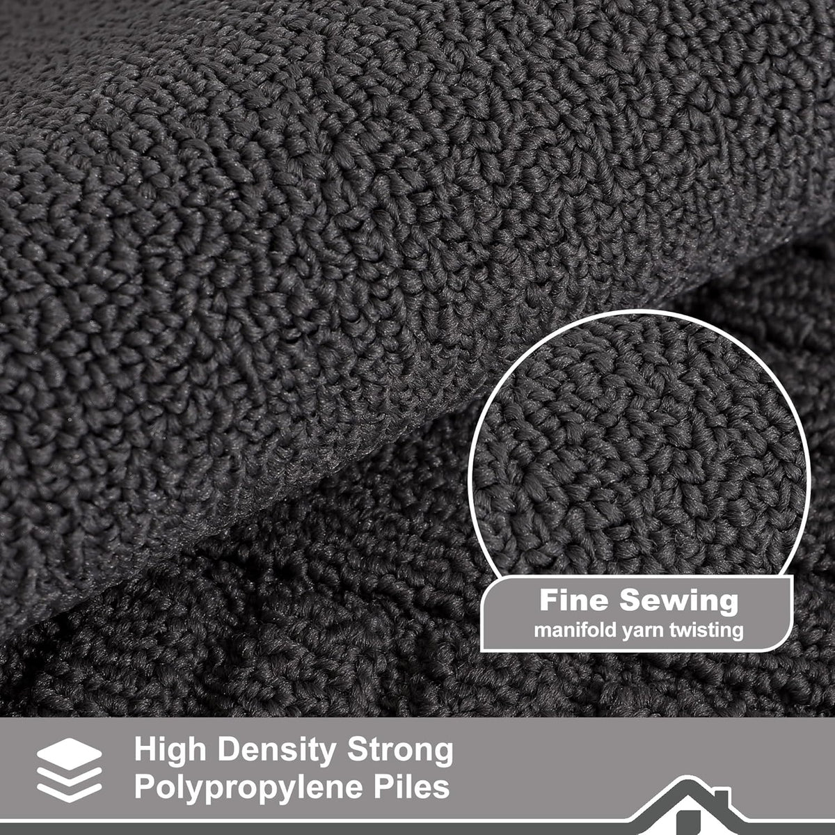 BEQHAUSE-Kitchen-Rugs-and-Mats Non Slip Kitchen Runner Rug Absorbent Kitchen Mats for Floor Machine Washable Kitchens Floormat,Black 24x60inch