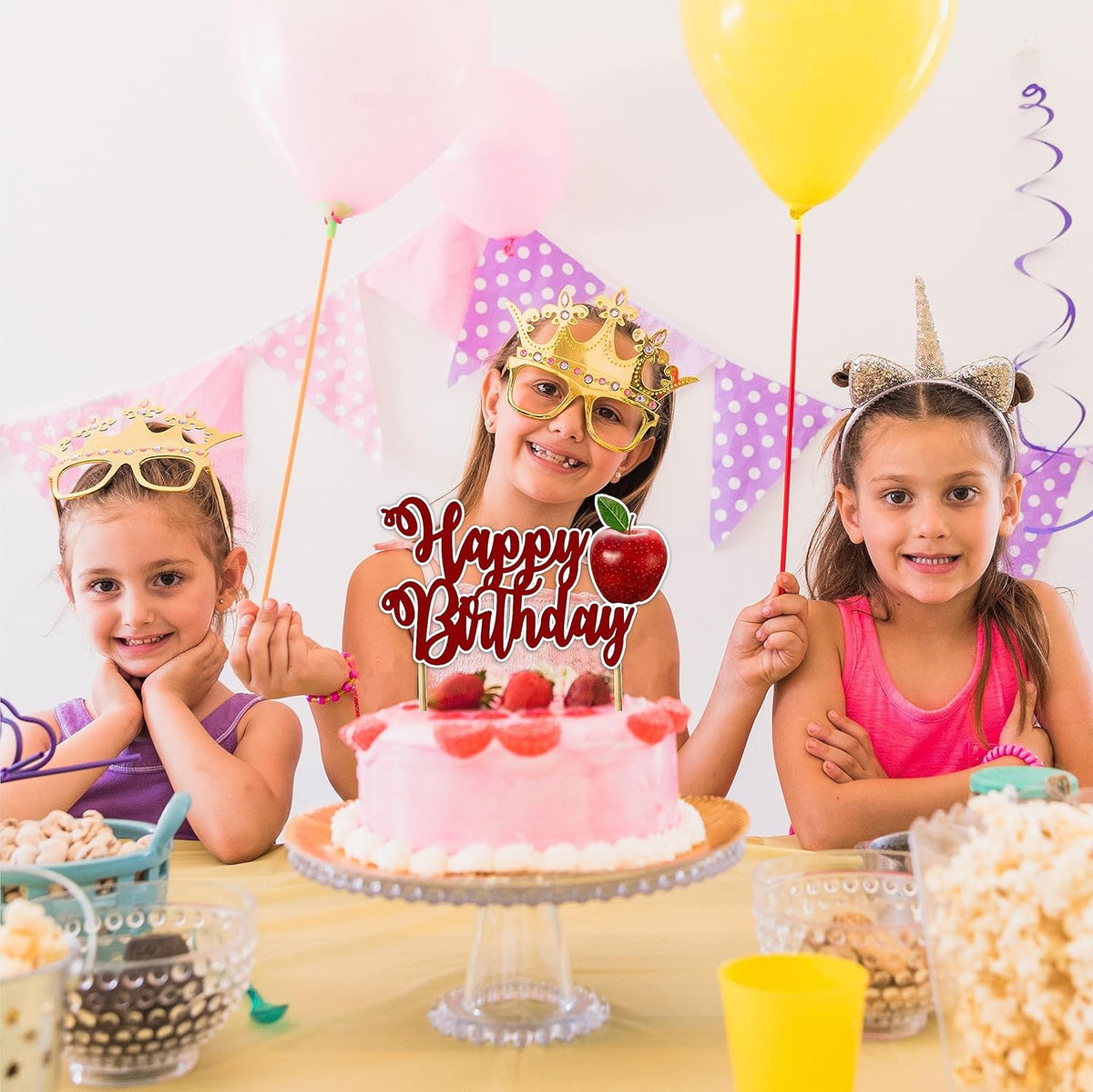 Seyal® Apple Happy Birthday Cake Topper