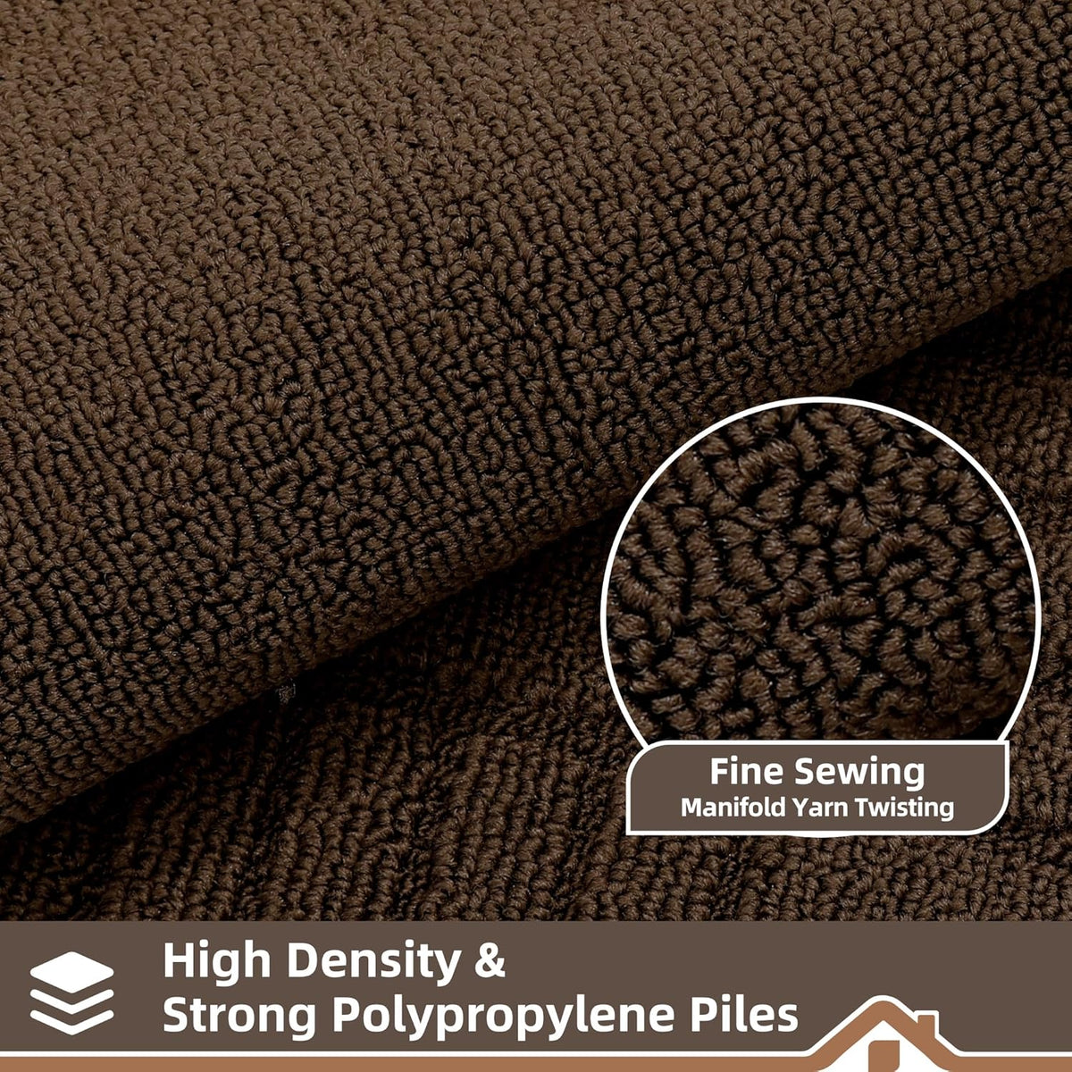 BEQHAUSE-Kitchen-Rugs-Anti-Slip-Kitchen-Mats-for-Floor Absorbent Kitchen Mat Set of 2 Washable Kitchen Runner Rug with TPR Non Skid Backing,Brown 24x35inch/24x60inch