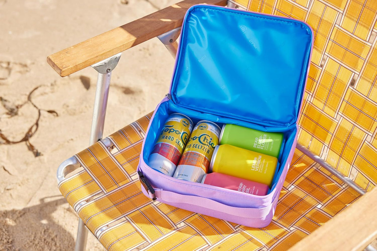 PackIt Freezable Classic Lunch Box, Lavender, Built with ECOFREEZE Technology, Fully Freezable, Collapsible, Reusable, With Zip Front Pocket and Buckle Handle, Designed for Fresh Lunch On the Go