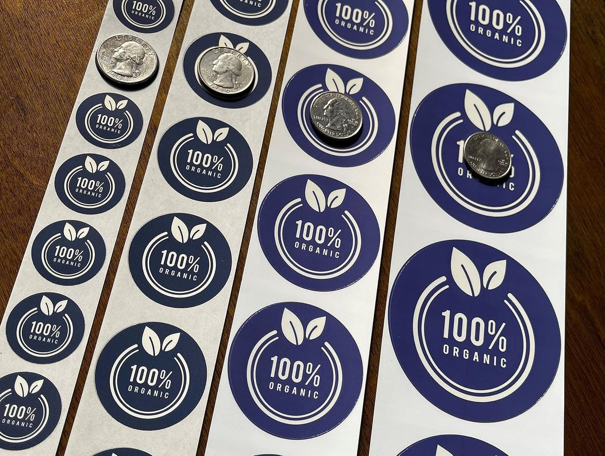 Custom Stickers Label Rolls, Build Your Own Stickers/Labels Any Design Premium Gloss BOPP Sticker, Personalized for Business Logo, Printed Sticker Labels 50+ (3 Inch Circle)