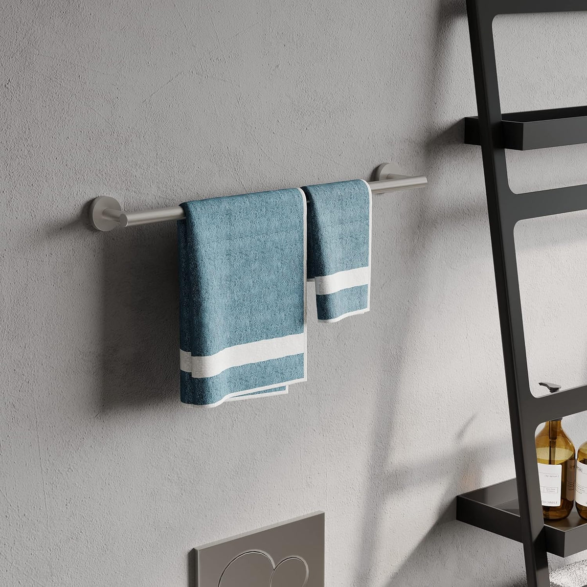 24 Inch Brushed Towel Bar Towel Rack for Bathroom Kitchen Hand Towel Holder Dish Cloths Hanger SUS304 Stainless Steel RUSTPROOF Wall Mount (Brushed Grey)