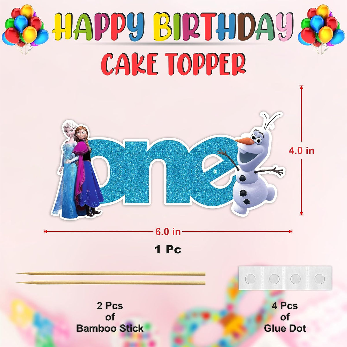 Seyal® Frozn One Cake Topper