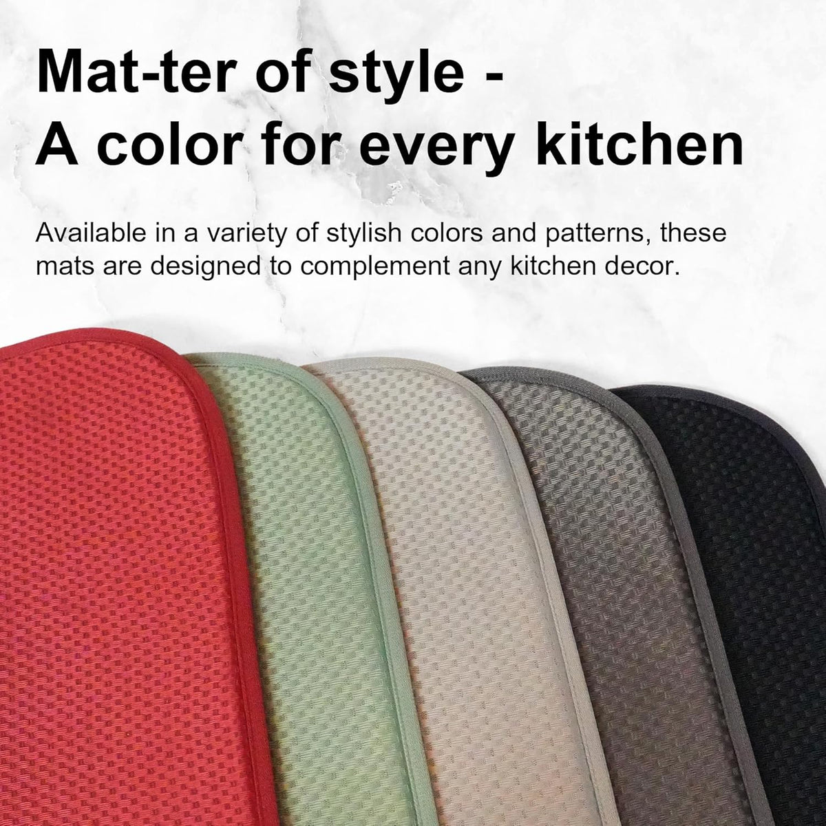 2-Pack Dark Gray Dish Drying Mats 20" x 15" – XL Kitchen Drying Mat for Countertop, Absorbent Microfiber Dish Rack Mat, Foldable Dish Pad for Dishes, Pans – Reusable Dish Drainer Mat