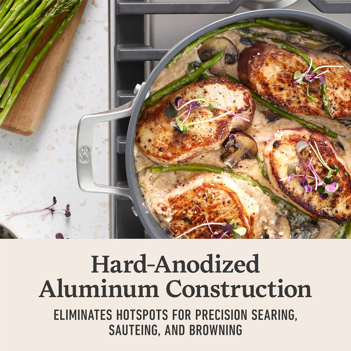 Calphalon® Premier Ceramic Nonstick 7-Qt. Dutch Oven with Lid, Mushroom Grey