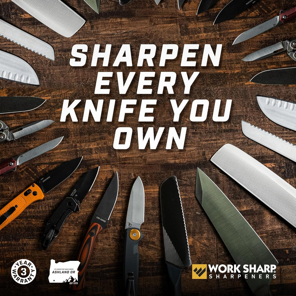 Work Sharp Professional Precision Adjust Elite Knife Sharpener Kit, Sharpen Every Knife You Own