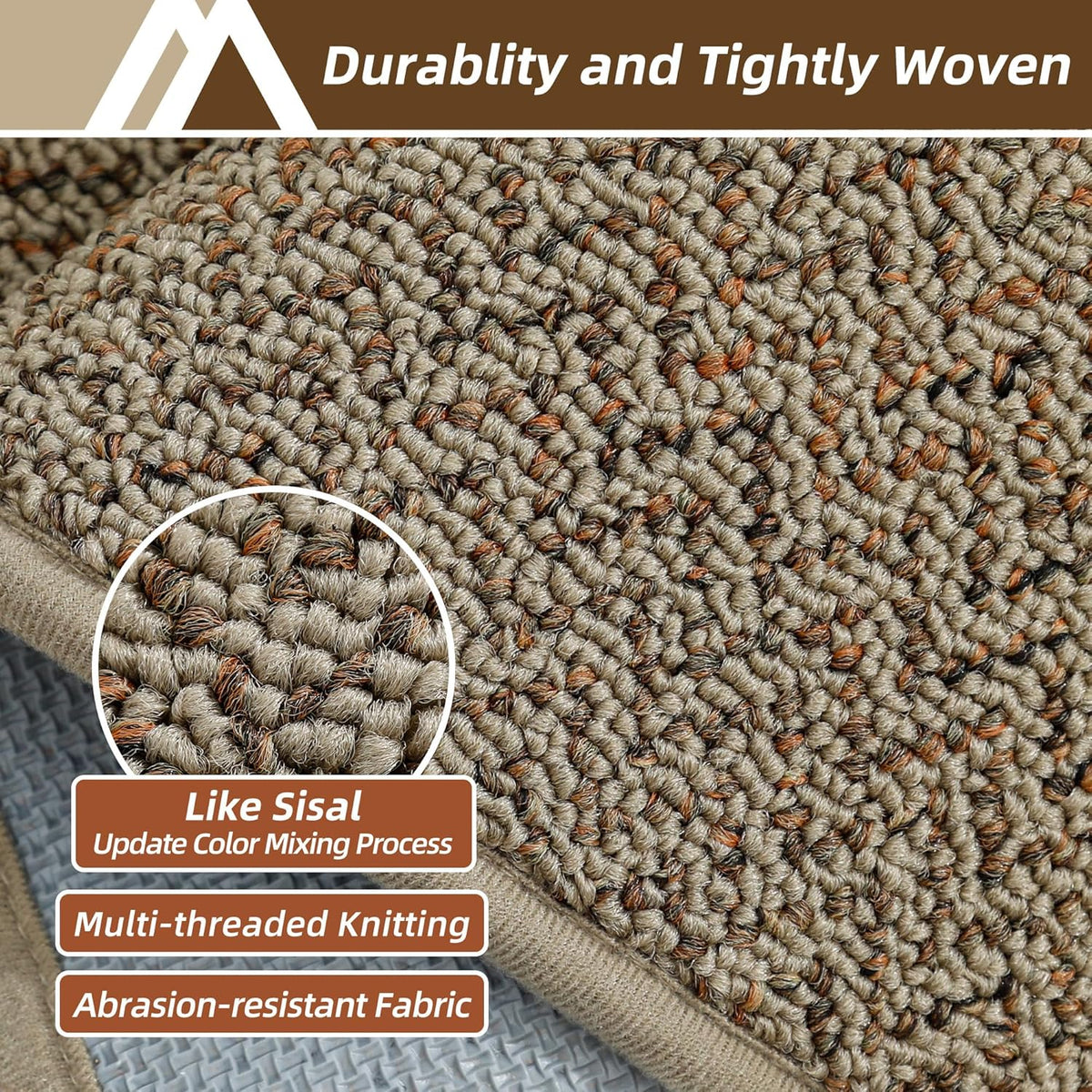 COSY HOMEER Kitchen Rugs 20"x32" Non-Slip Kitchen Mats for Floor Absorbent Stain Resistant Kitchen Floor Mat Machine Washable Rugs for Kitchen,Hallway,Sink,Taupe