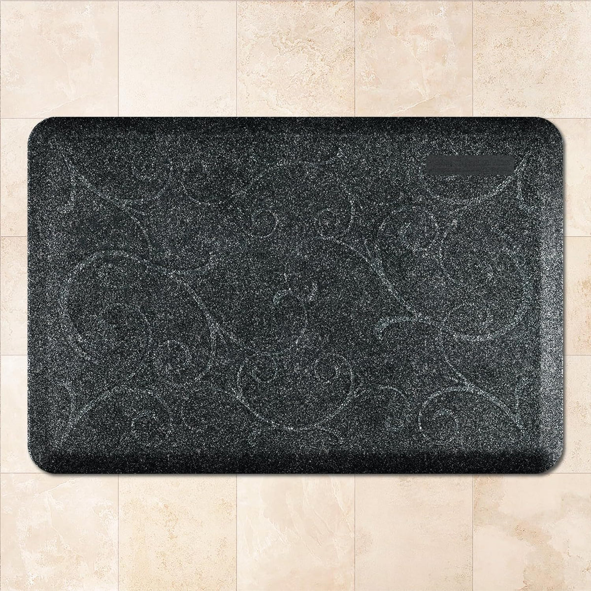WellnessMats Bella Collection Anti-Fatigue Floor Mat, Polyurethane – Ergonomic Support Pad for Home, Kitchen, Garage, Office Standing Desk – Water Resistant - Made in USA